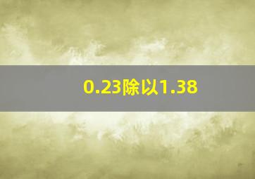 0.23除以1.38