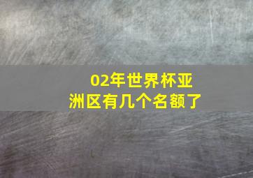 02年世界杯亚洲区有几个名额了