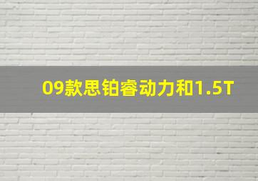 09款思铂睿动力和1.5T