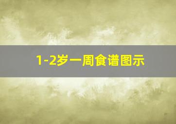 1-2岁一周食谱图示