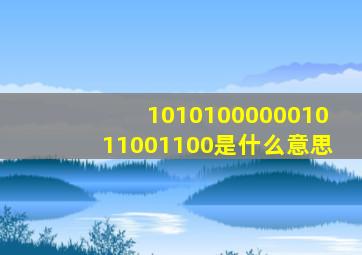 101010000001011001100是什么意思