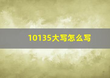 10135大写怎么写