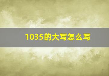 1035的大写怎么写