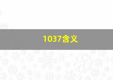 1037含义