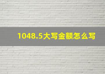 1048.5大写金额怎么写