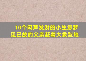 10个闷声发财的小生意梦见已故的父亲赶着大象犁地