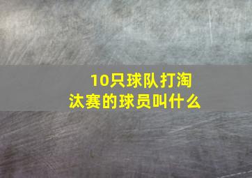 10只球队打淘汰赛的球员叫什么