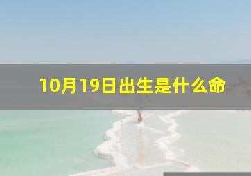 10月19日出生是什么命