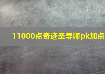 11000点奇迹圣导师pk加点