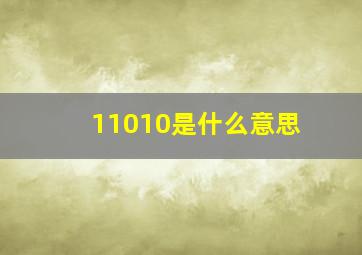 11010是什么意思