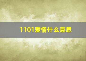 1101爱情什么意思