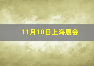 11月10日上海展会