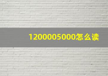 1200005000怎么读