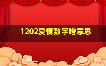 1202爱情数字啥意思