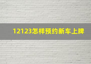 12123怎样预约新车上牌