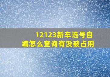 12123新车选号自编怎么查询有没被占用