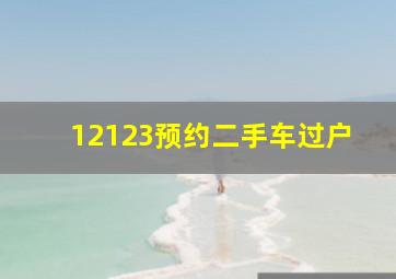 12123预约二手车过户