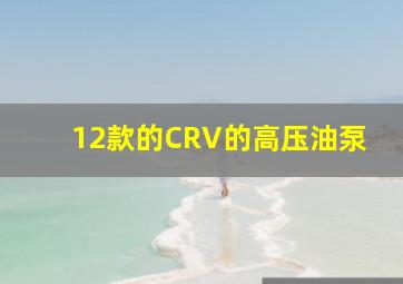 12款的CRV的高压油泵