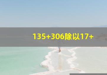 135+306除以17+