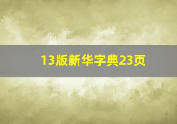 13版新华字典23页