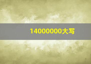 14000000大写