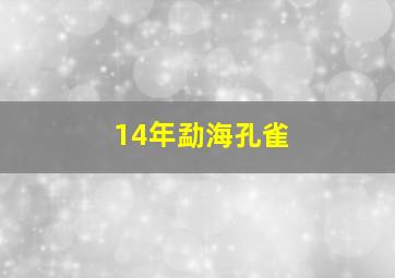 14年勐海孔雀