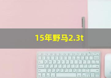 15年野马2.3t