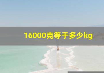 16000克等于多少kg