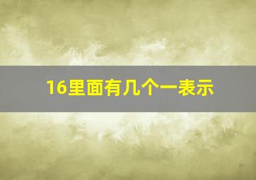 16里面有几个一表示