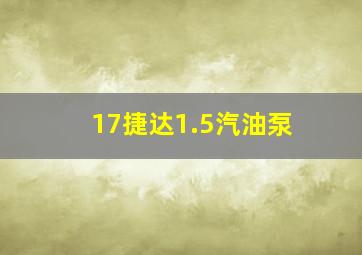 17捷达1.5汽油泵