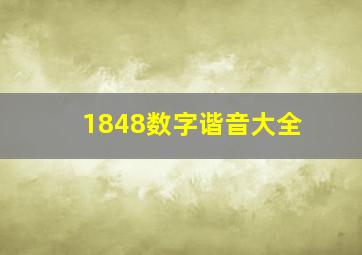 1848数字谐音大全