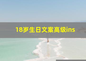 18岁生日文案高级ins