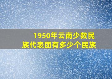 1950年云南少数民族代表团有多少个民族