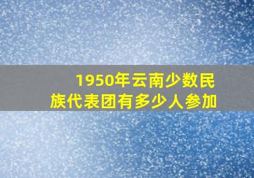 1950年云南少数民族代表团有多少人参加