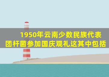 1950年云南少数民族代表团杆菌参加国庆观礼这其中包括