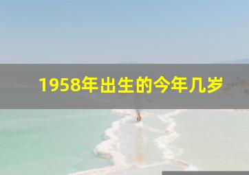 1958年出生的今年几岁