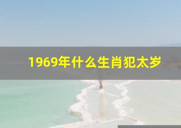 1969年什么生肖犯太岁