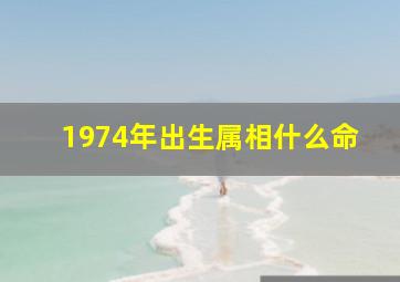 1974年出生属相什么命