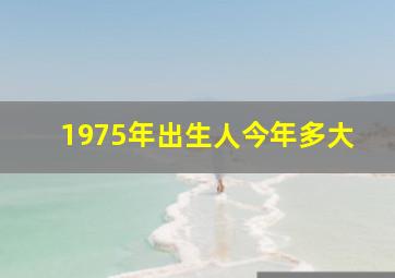 1975年出生人今年多大