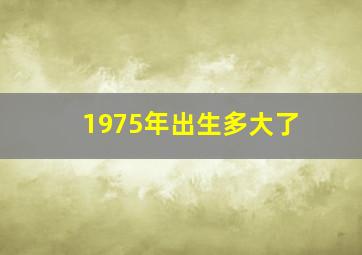 1975年出生多大了