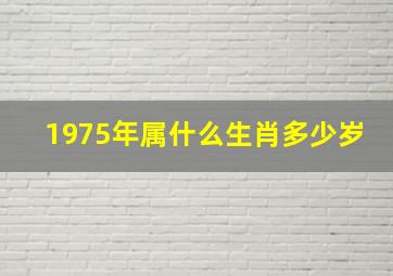 1975年属什么生肖多少岁