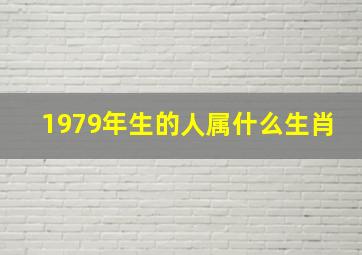 1979年生的人属什么生肖