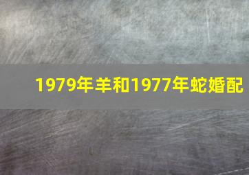 1979年羊和1977年蛇婚配