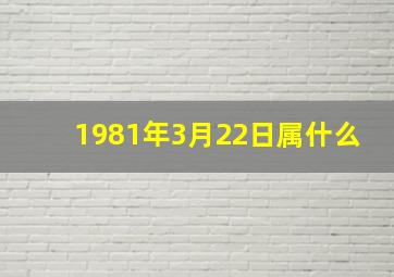 1981年3月22日属什么