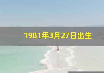 1981年3月27日出生