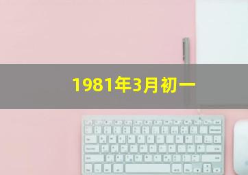 1981年3月初一