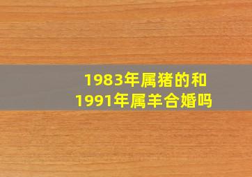 1983年属猪的和1991年属羊合婚吗