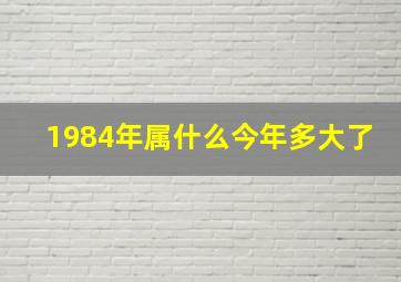 1984年属什么今年多大了