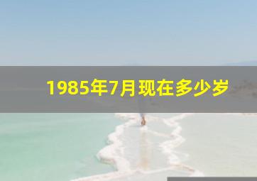 1985年7月现在多少岁