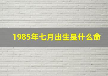 1985年七月出生是什么命